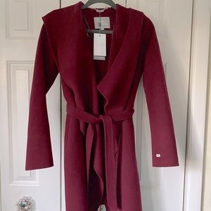 *NWT* SOIA & KYO Double Face Wool Coat | XS Deep Red